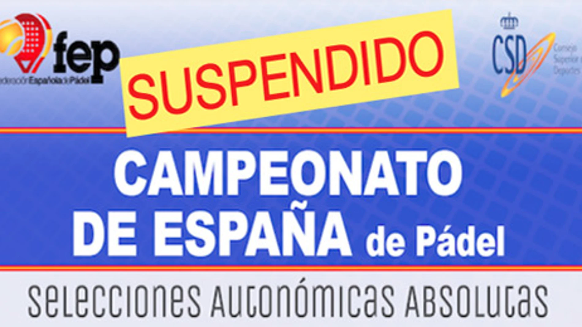 Suspensión competiciones FEP