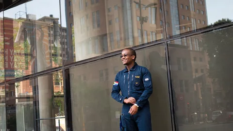 Xolani Radebe en la Universidad de Witwatersrand (Johannesburgo)