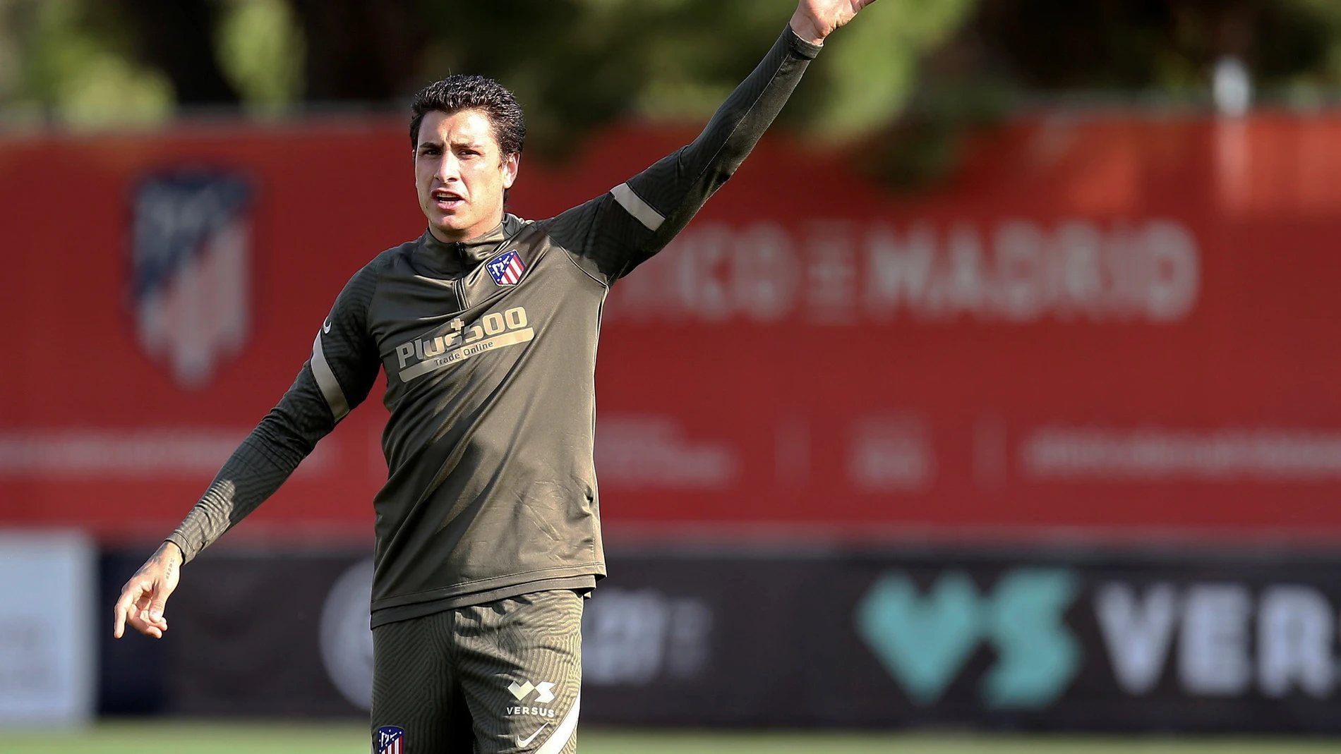 José María Giménez, durante un entrenamiento