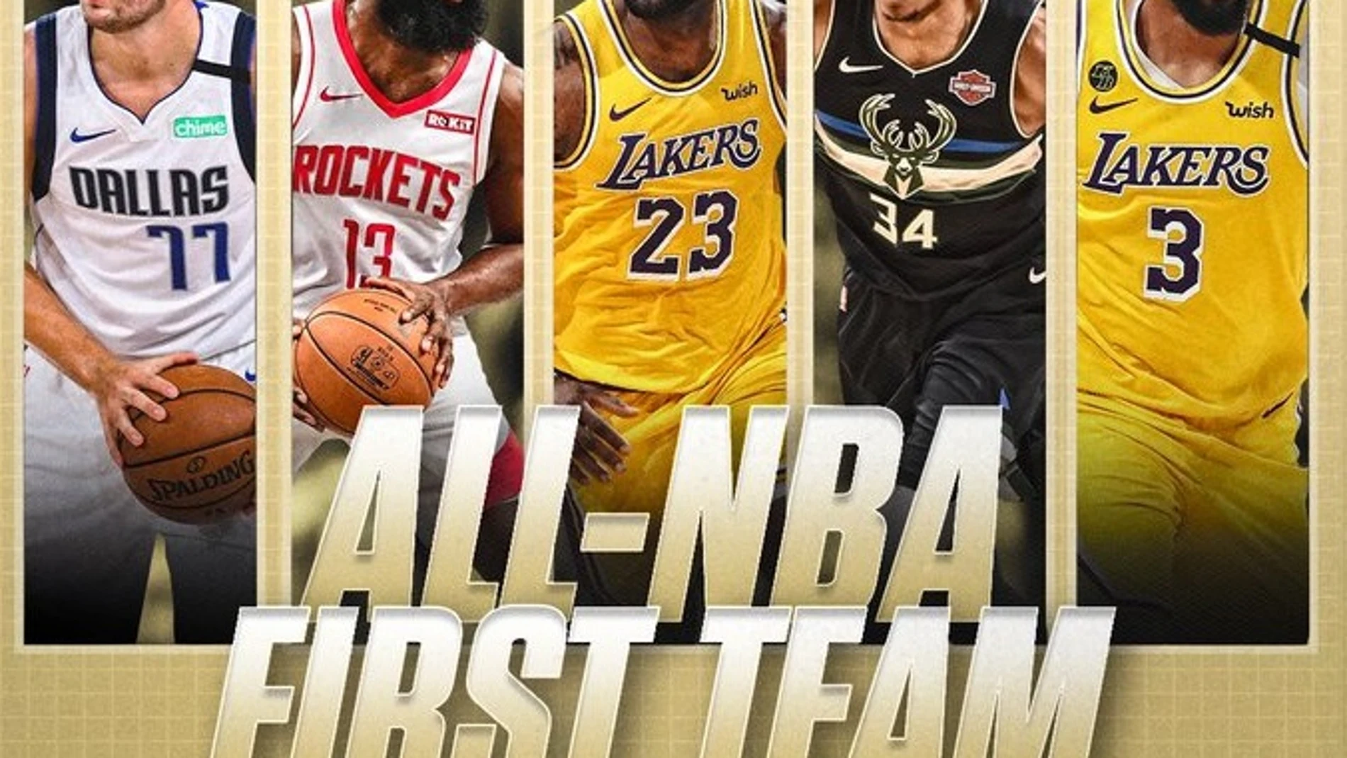 El mejor quinteto de la temporada 2019-2020 en la NBA