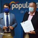 El senador del PP Francisco Bernabé (d) y el portavoz de ese partido en Cartagena, Álvaro Valdés (i)PP17/09/2020