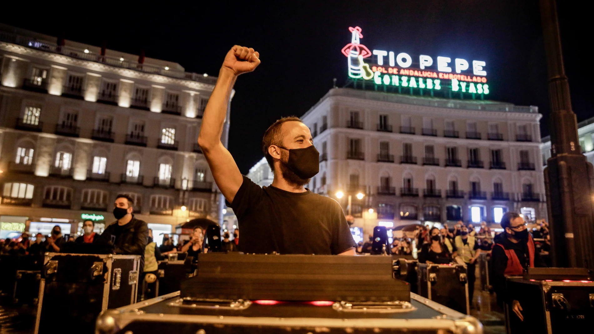 Manifestación convocada por la asociación ‘Alerta Roja Eventos’ en Madrid (España), a 17 de septiembre de 2020