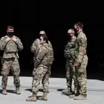 Soldados estadounidenses en Kabul, Afganistán, en septiembre