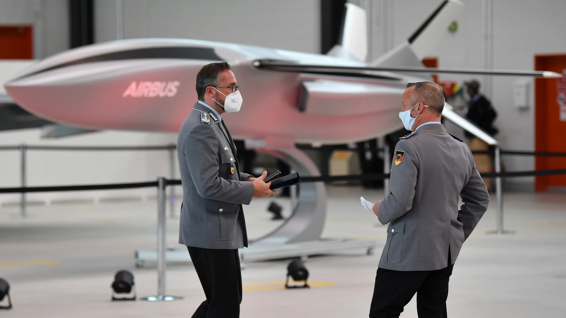 Un modelo de drone fabricado por Airbus en Alemania en una imagen de archivo de 2020