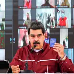 Nicolás Maduro, en un acto con candidatos a diputados en Caracas
