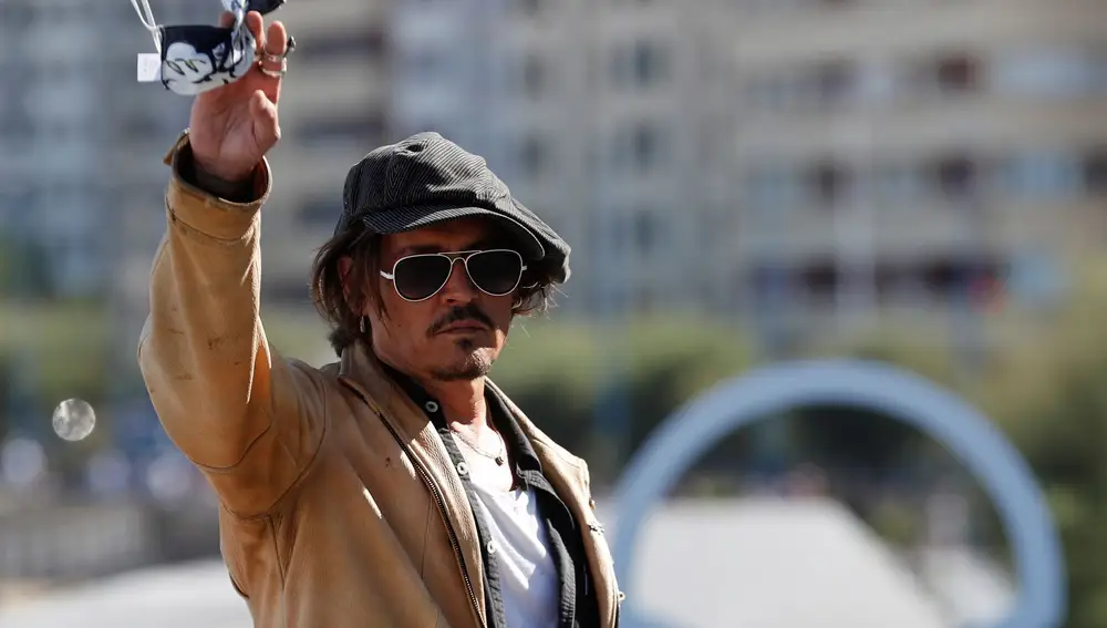 Johnny Depp no ha asistido al pase gráfico de esta mañana en el Festival de San Sebastián, por lo que esta fotografía es de su visita de 2020