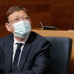 El presidente de la Generalitat, Ximo Puig, al inicio del debate de política general en Les Corts