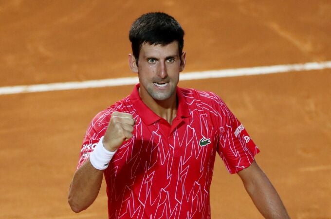 Djokovic celebra su triunfo en Roma
