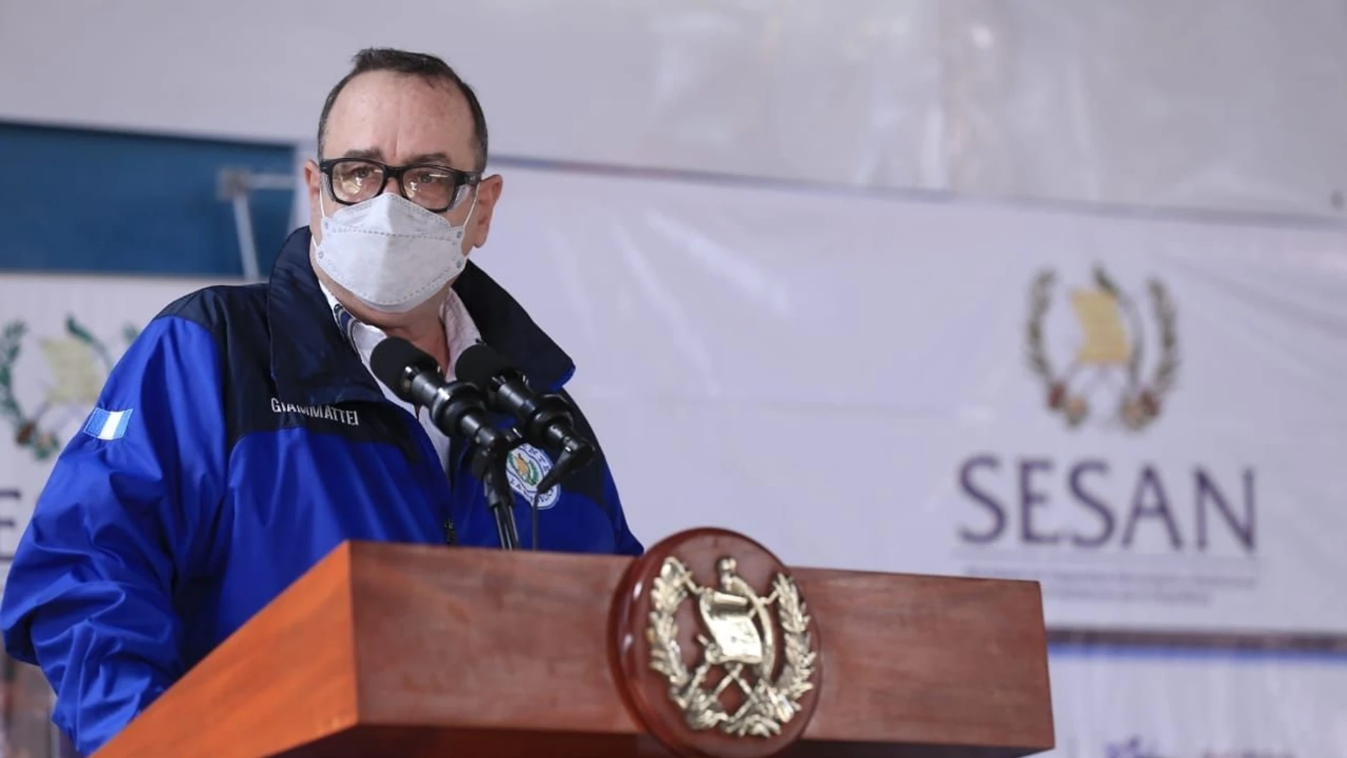 Alejandro Giammattei con mascarillaPRESIDENCIA DE GUATEMALA (Foto de ARCHIVO)21/07/2020
