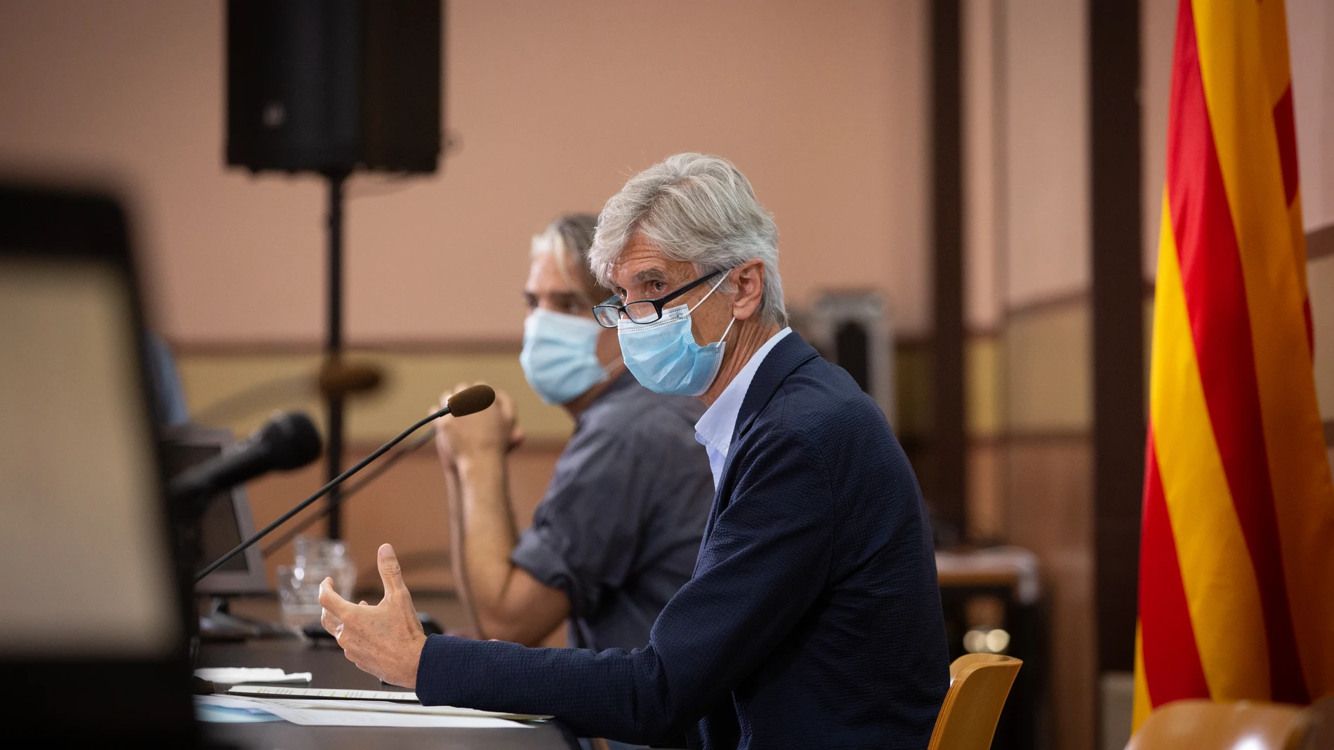 El secretario de Salud Pública de la Generalitat, Josep Maria Argimón, en una rueda de prensa en la Consellería de la Salud este mes de septiembre