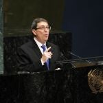El ministro de Asuntos Exteriores de Cuba, Bruno Rodríguez, durante una intervención en Naciones Unidas.22/09/2020