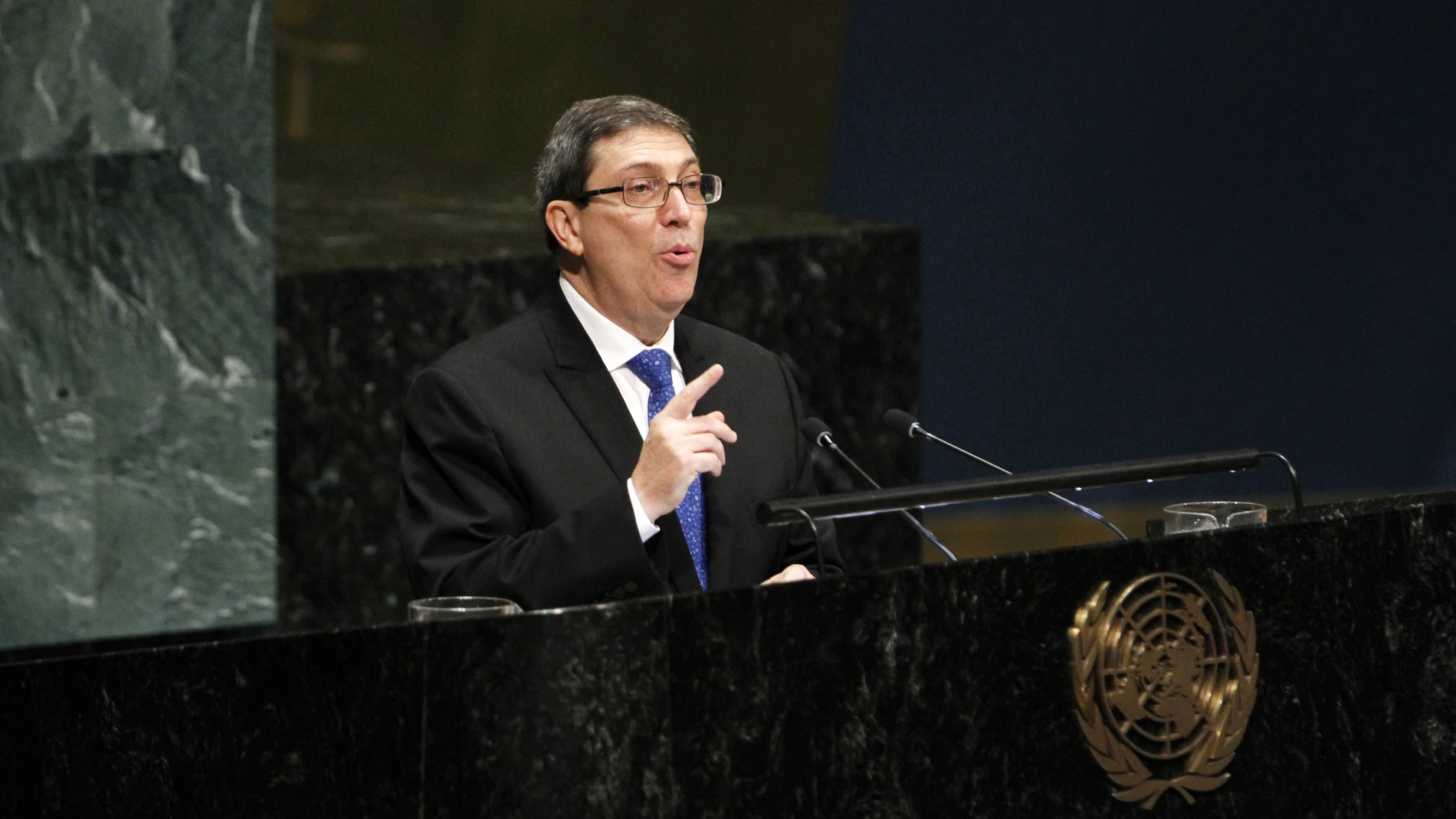 El ministro de Asuntos Exteriores de Cuba, Bruno Rodríguez, durante una intervención en Naciones Unidas.22/09/2020