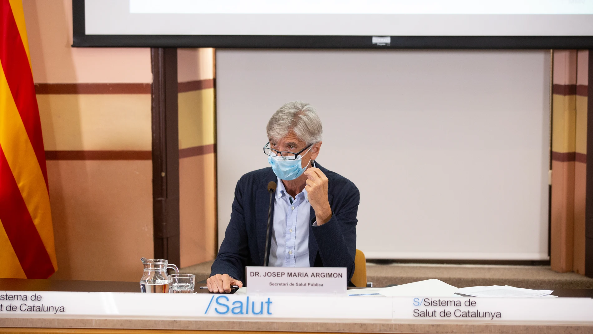 El secretario de Salud Pública de la Generalitat, Josep Maria Argimón, ofrece una rueda de prensa en la consellería de Salud. David Zorrakino / Europa Press