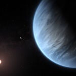 Impresión artística del exoplaneta K2-18b.