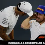 El piloto inglés Lewis Hamilton y el español Fernando Alonso