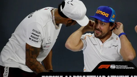 El piloto inglés Lewis Hamilton y el español Fernando Alonso