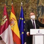 El presidente de Castilla-La Mancha, Emiliano García-Page, en un acto en el palacio de Fuensalida