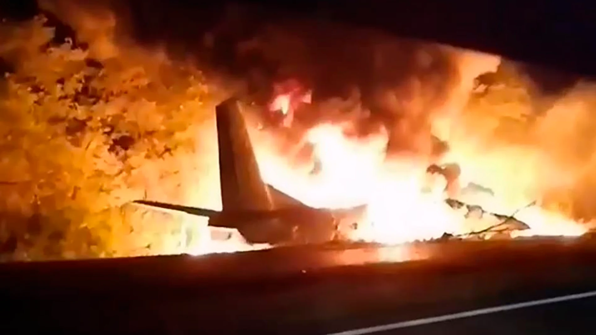 Imagen del avión en el momento del accidente
