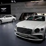Beijing (China), 26/09/2020.- A Bentley Continental GT car on display at the Beijing International Automotive Exhibition in Beijing, China, 26 September 2020. The exhibition also known as Auto China, is held from 26 September to 05 October 2020. EFE/EPA/WU HONG
