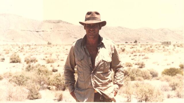 Harrison Ford durante el rodaje de Indiana Jones en Almería en 1988