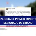 El primer ministro designado del Líbano renuncia