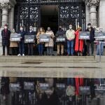 Minuto de silencio en el Ayuntamiento de de Santander el pasado mes de setiembre en repulsa esinato de dos mujeres,