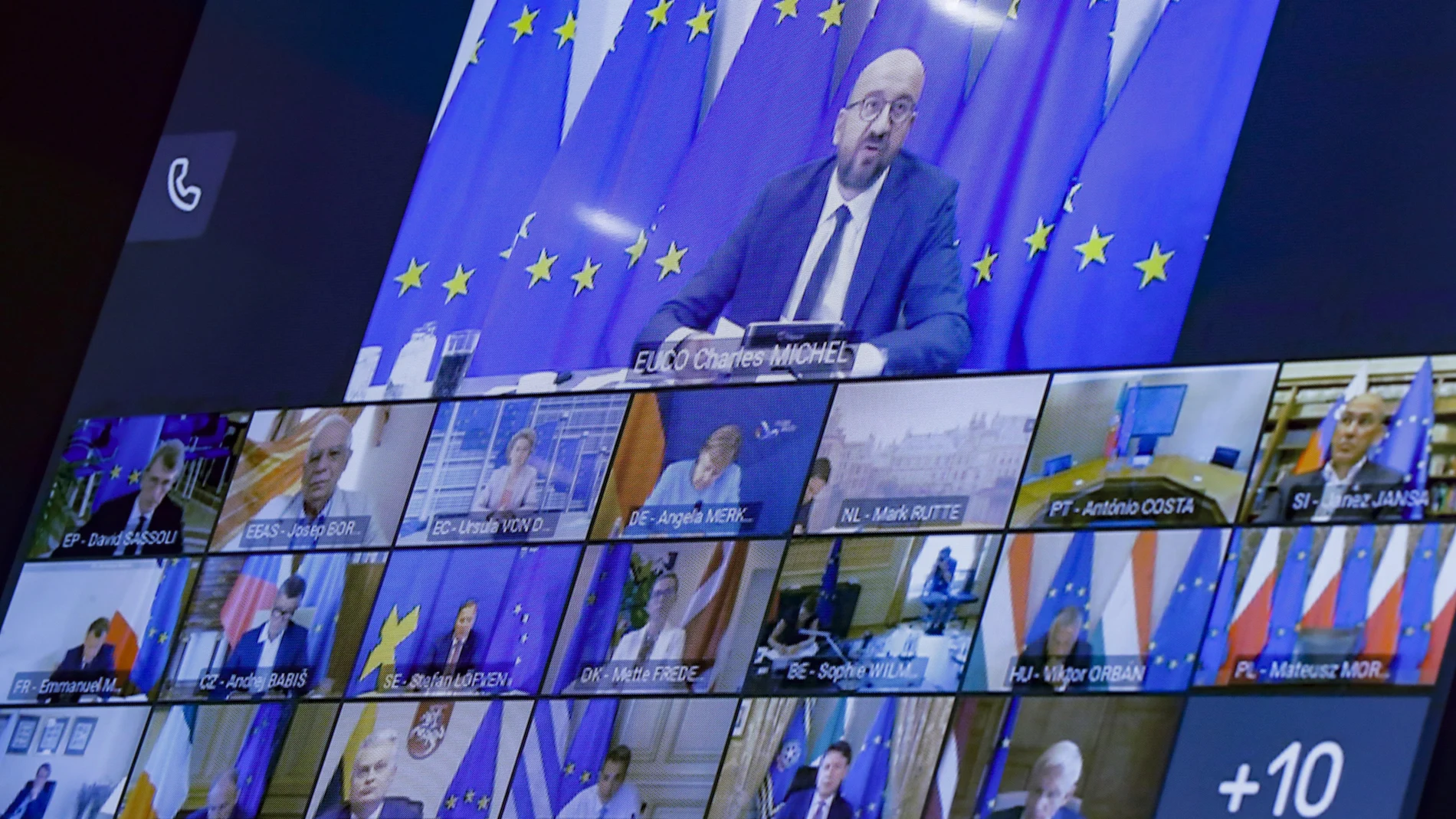 Charles Michel preside desde Bruselas una reunión telemática del Consejo Europeo