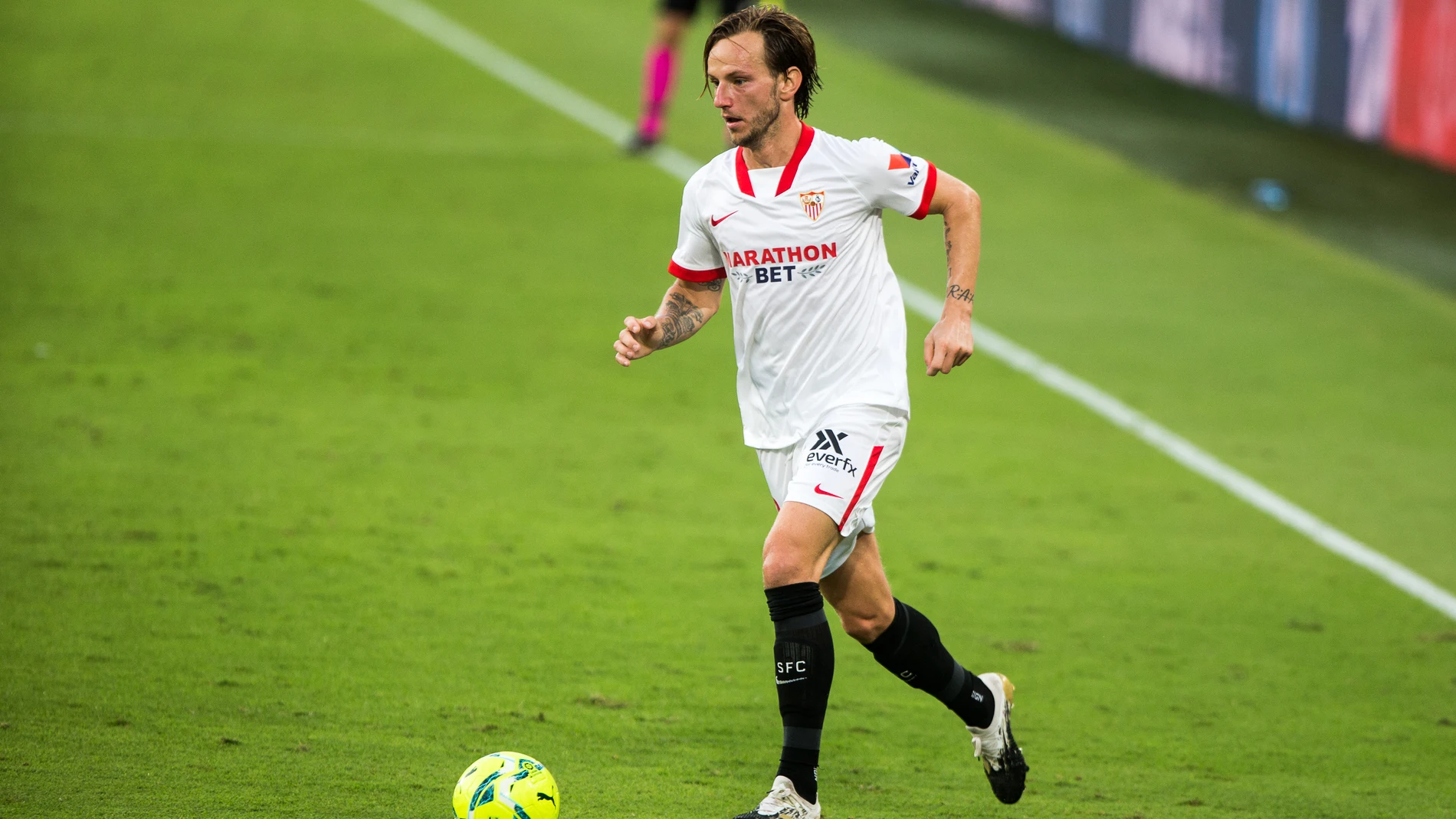 Rakitic, en el partido ante el Betis