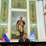 El presidente venezolano, Nicolás Maduro, en el Palacio de Miraflores