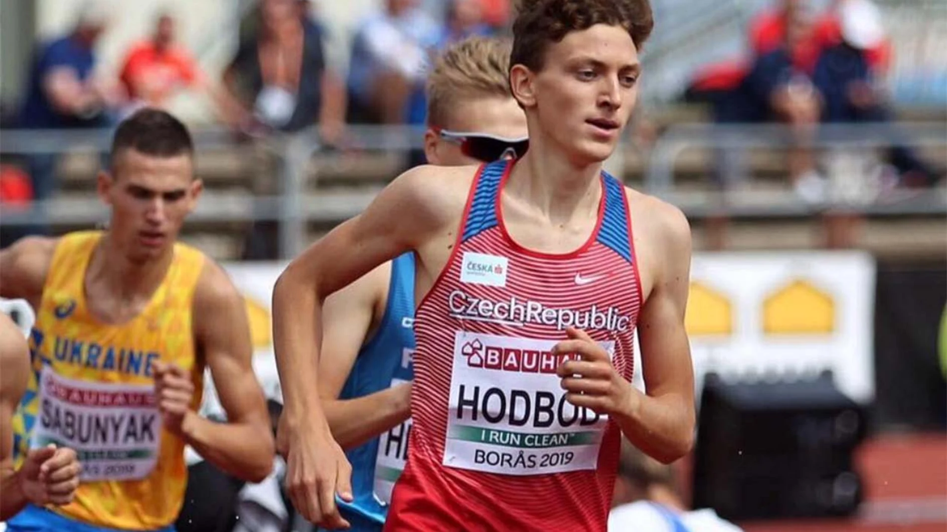 Ondra Hodbod, durante una competición en 2019.