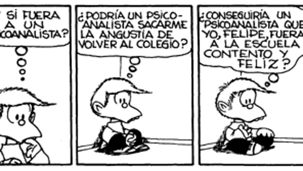 Una viñeta de Felipe, en &quot;Mafalda&quot;
