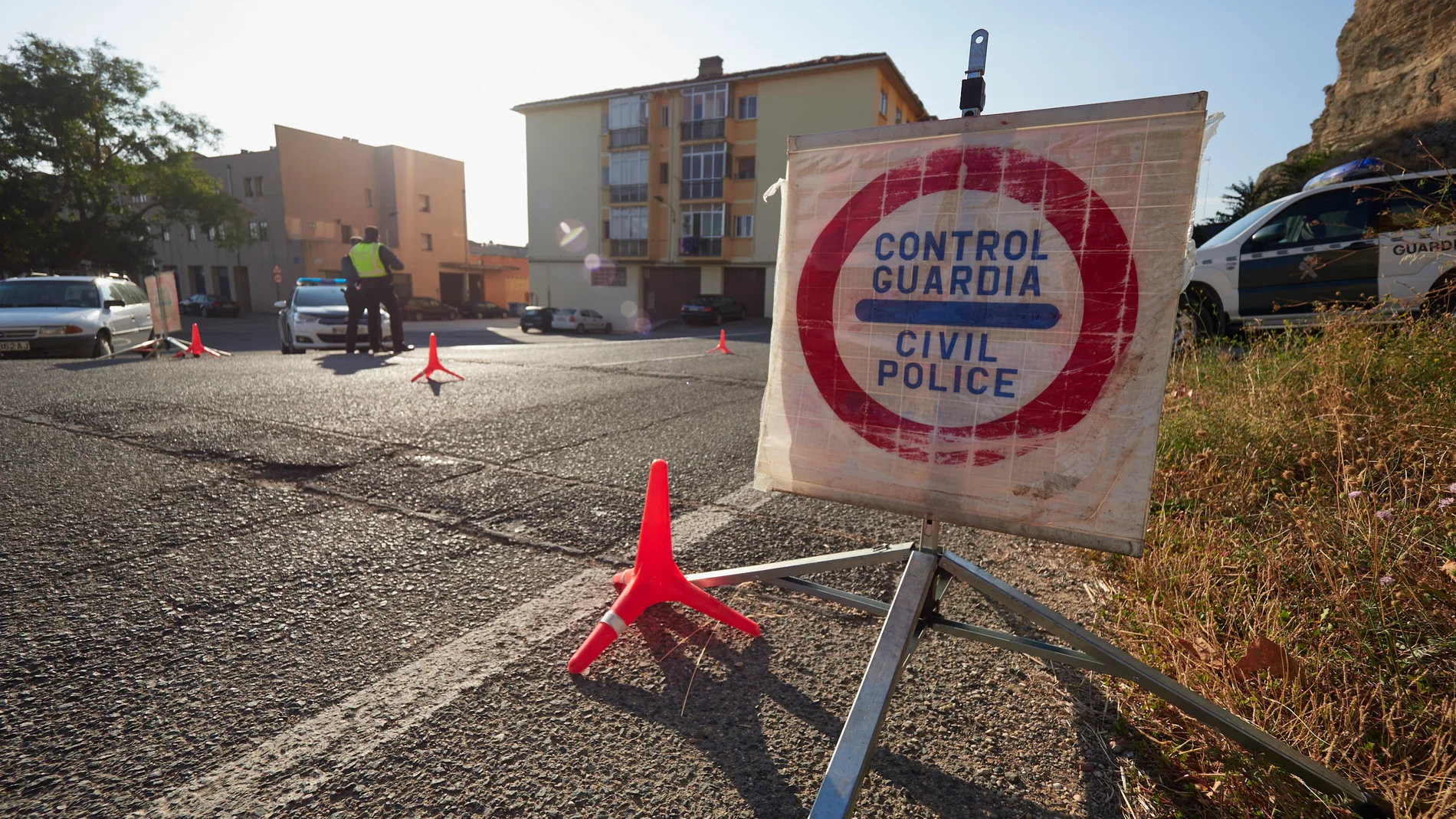 Policías forales controlan las carreteras de Falces