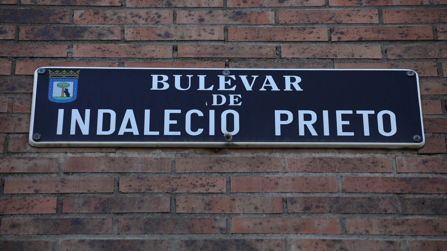 Bulevar Indalecio Prieto, en Madrid, ayer