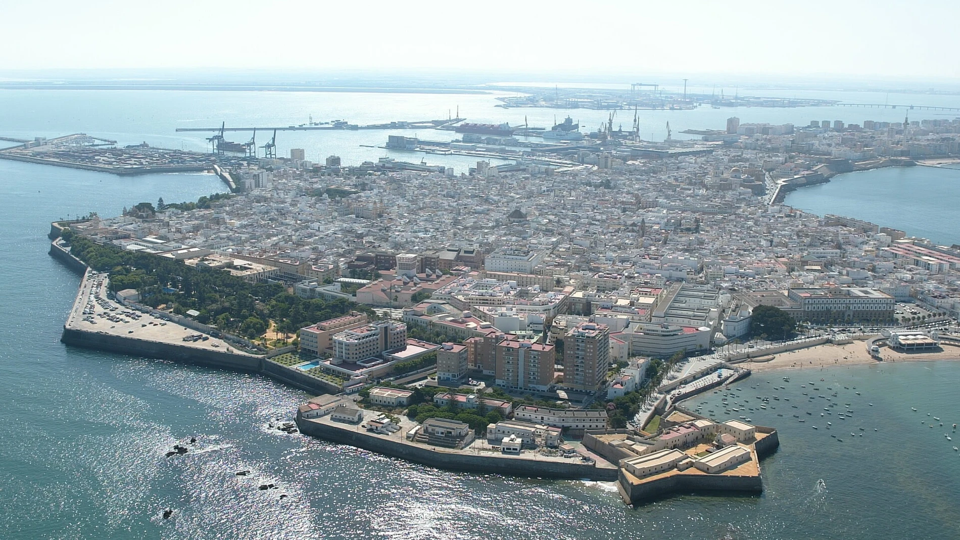 Vista aérea de la ciudad de Cádiz