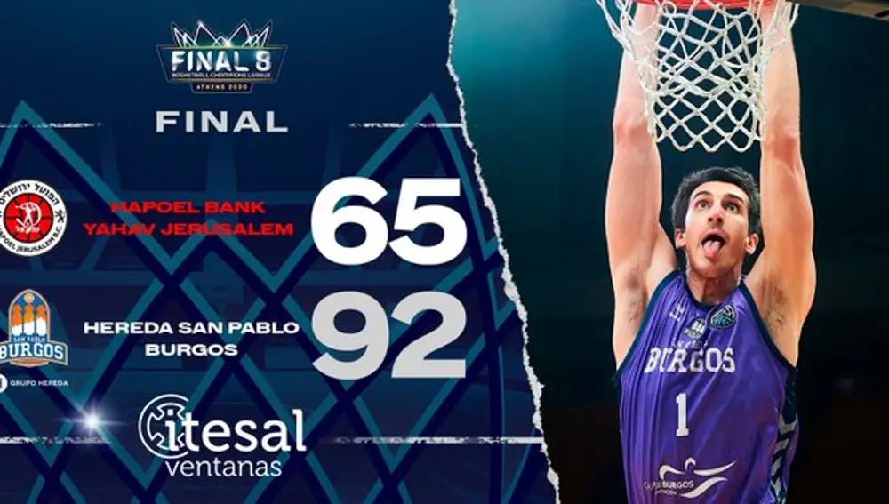 Contundente victoria del San Pablo Burgos que pasa a semifinales de la Basketball Champions League