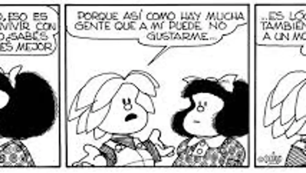 Una tira de Miguelito, en Mafalda