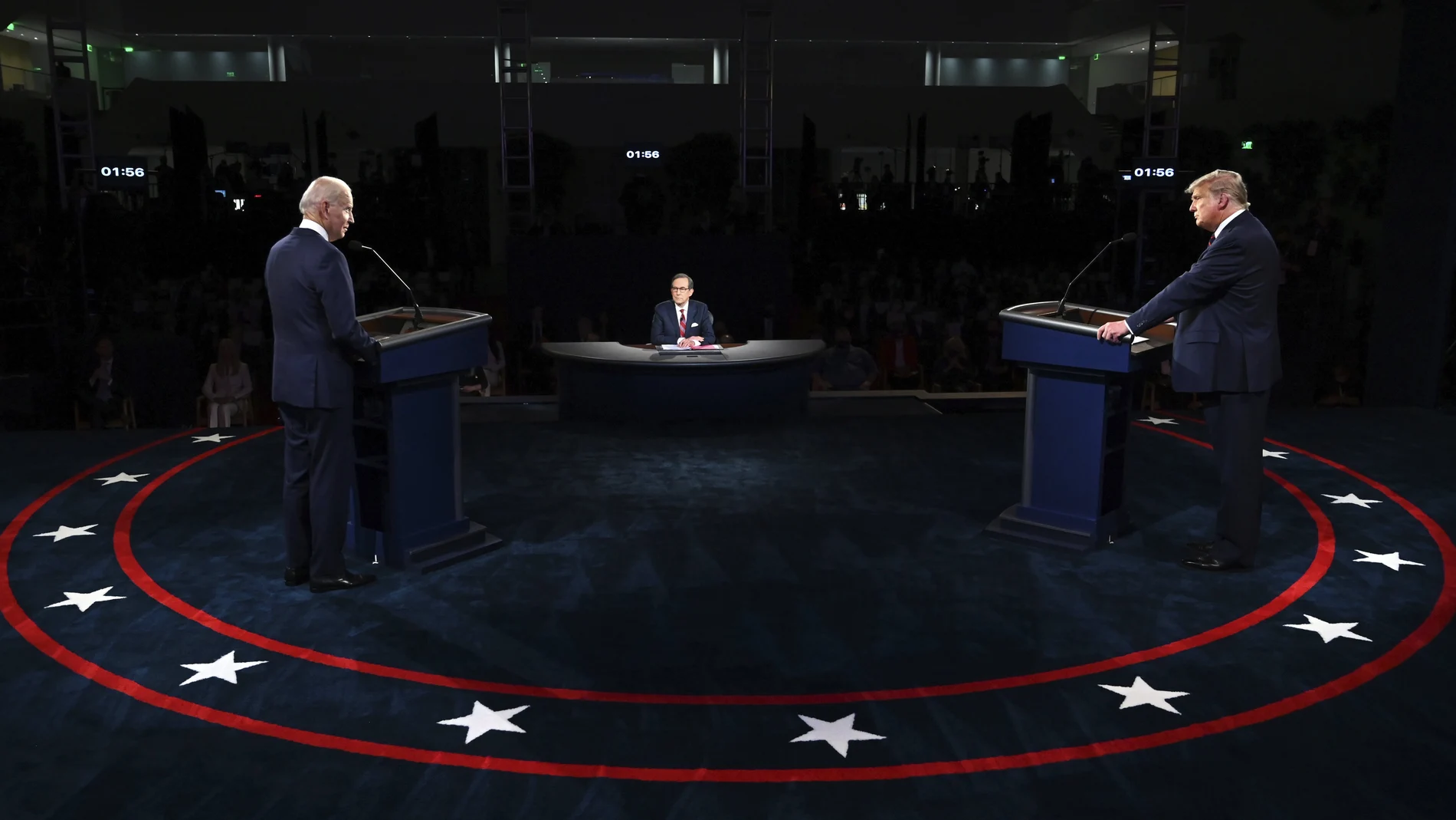Donald Trump y Joe Biden durante el debate