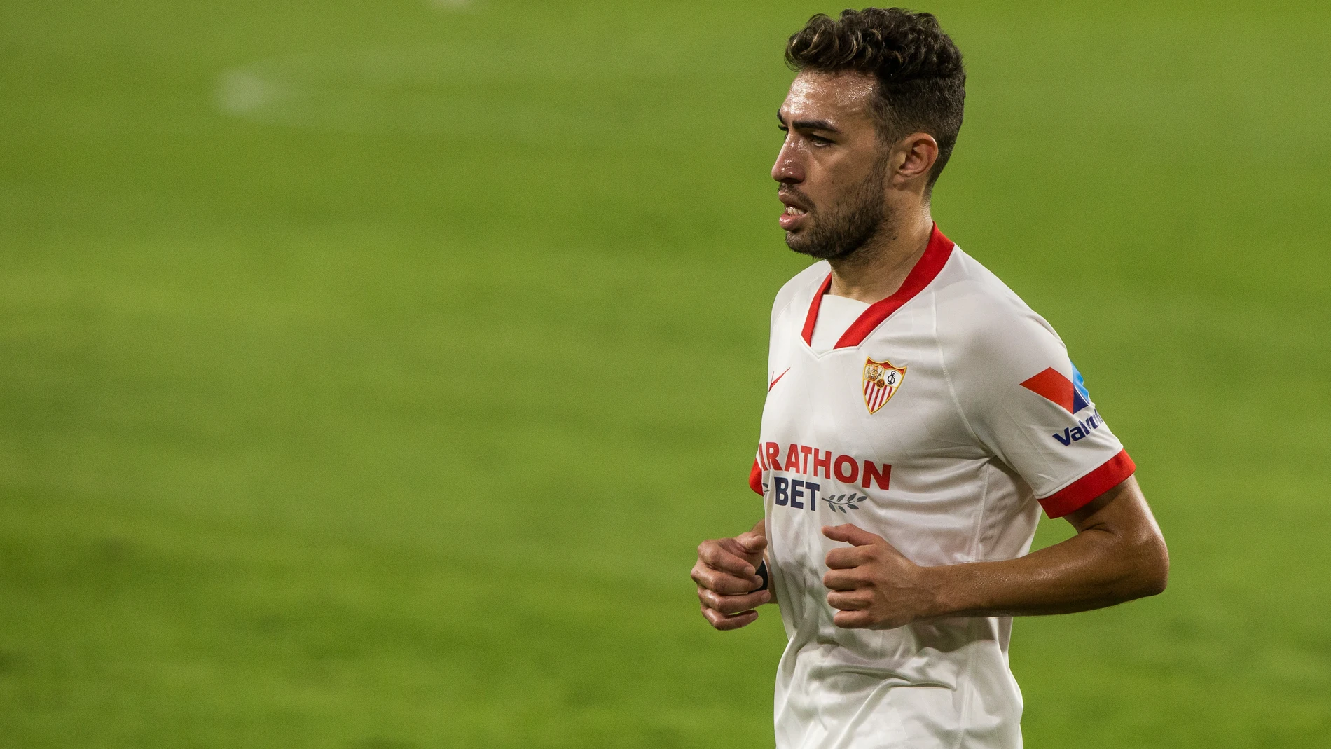 Munir El Haddadi con el Sevilla.