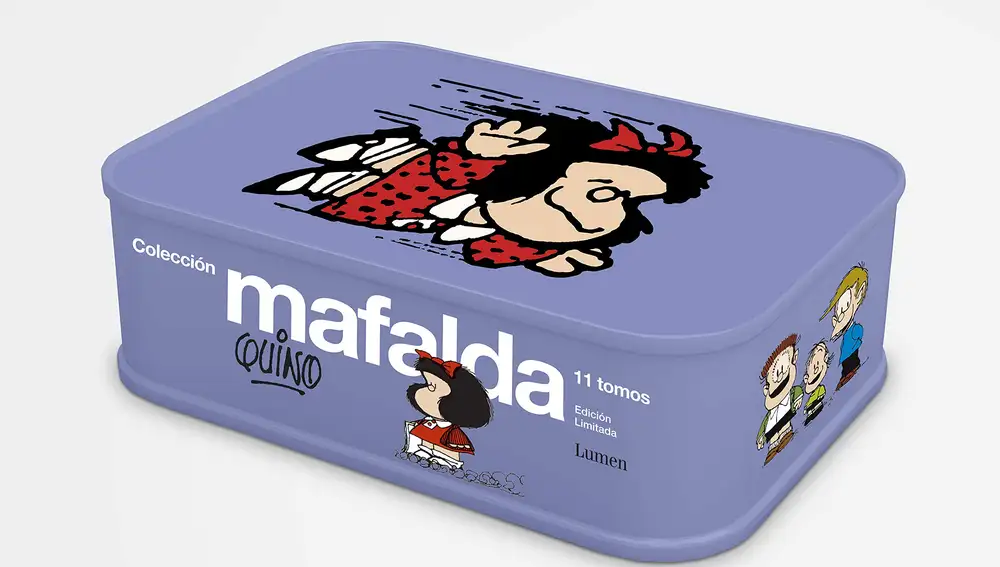 Caja con todas las tiras de Mafalda de Quino
