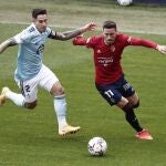 Hugo Mallo con el Celta de Vigo frente a Osasuna.