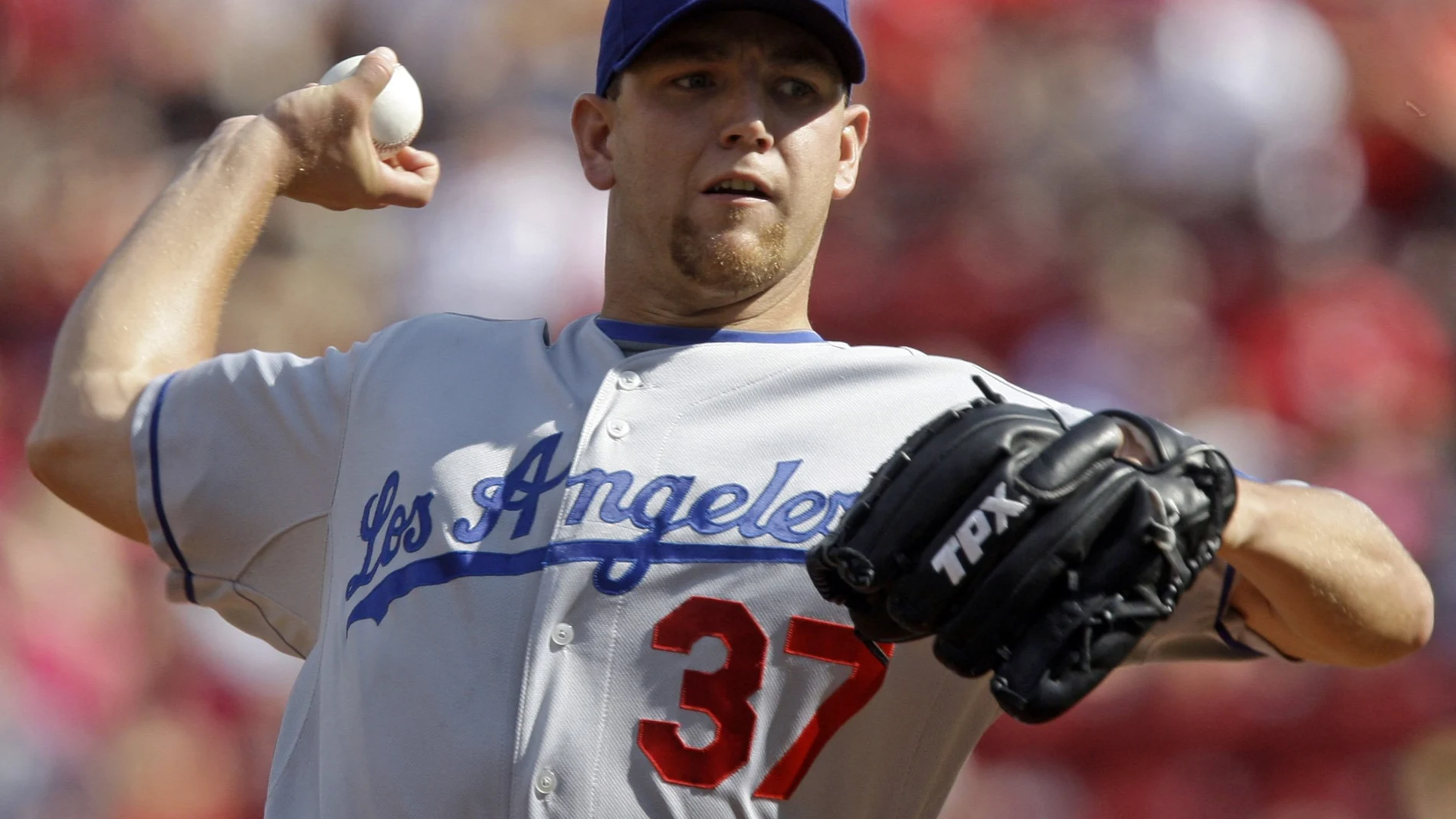 Charles Haeger, en su época con Los Angeles Dodgers.