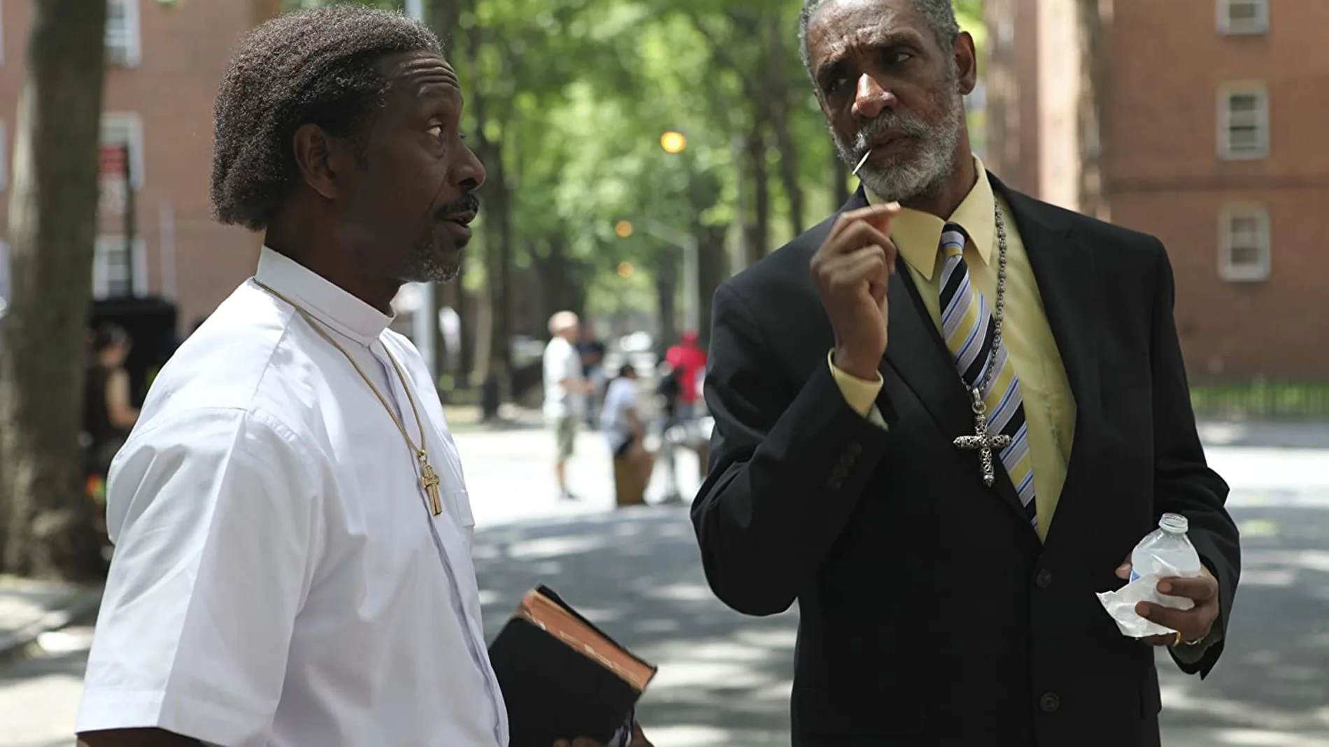 Thomas Jefferson Byrd y Clarke Peters en "Red Hook Summer" (2012)