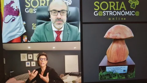El consejero de Cultura y Turismo, Javier Ortega, durante la inauguración de "Soria Gastronómica"