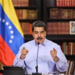 El presidente de Venezuela, Nicolas Maduro, durante una rueda de prensa este domingo en Caracas