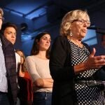 La ex alcaldesa junto a Marta Higueras y Rita Maestre
