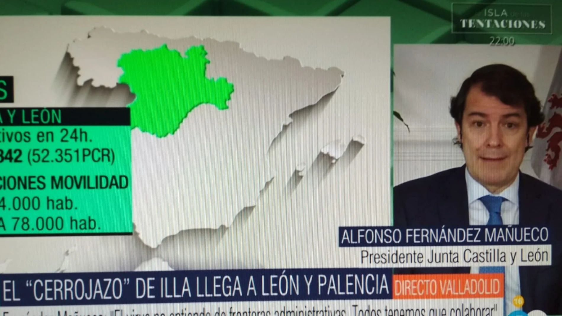 Alfonso Fernández Mañueco participa en el Programa de Ana Rosa Quintana