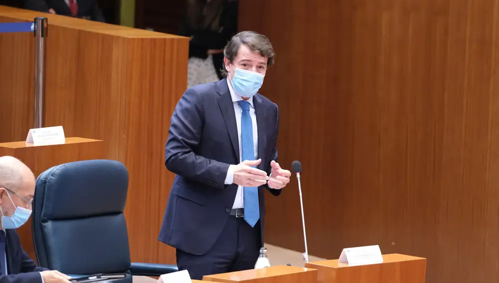 El presidente de la Junta, Alfonso Fernández Mañueco, en el Pleno de las CortesCORTES CYL06/10/2020