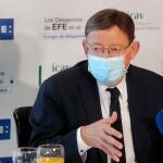 El presidente de la Generalitat, Ximo Puig, durante los Desayunos de Efe