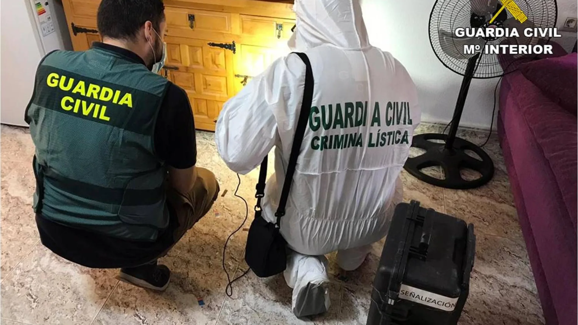 La Guardia Civil tomó muestras en el lugar de los hechos