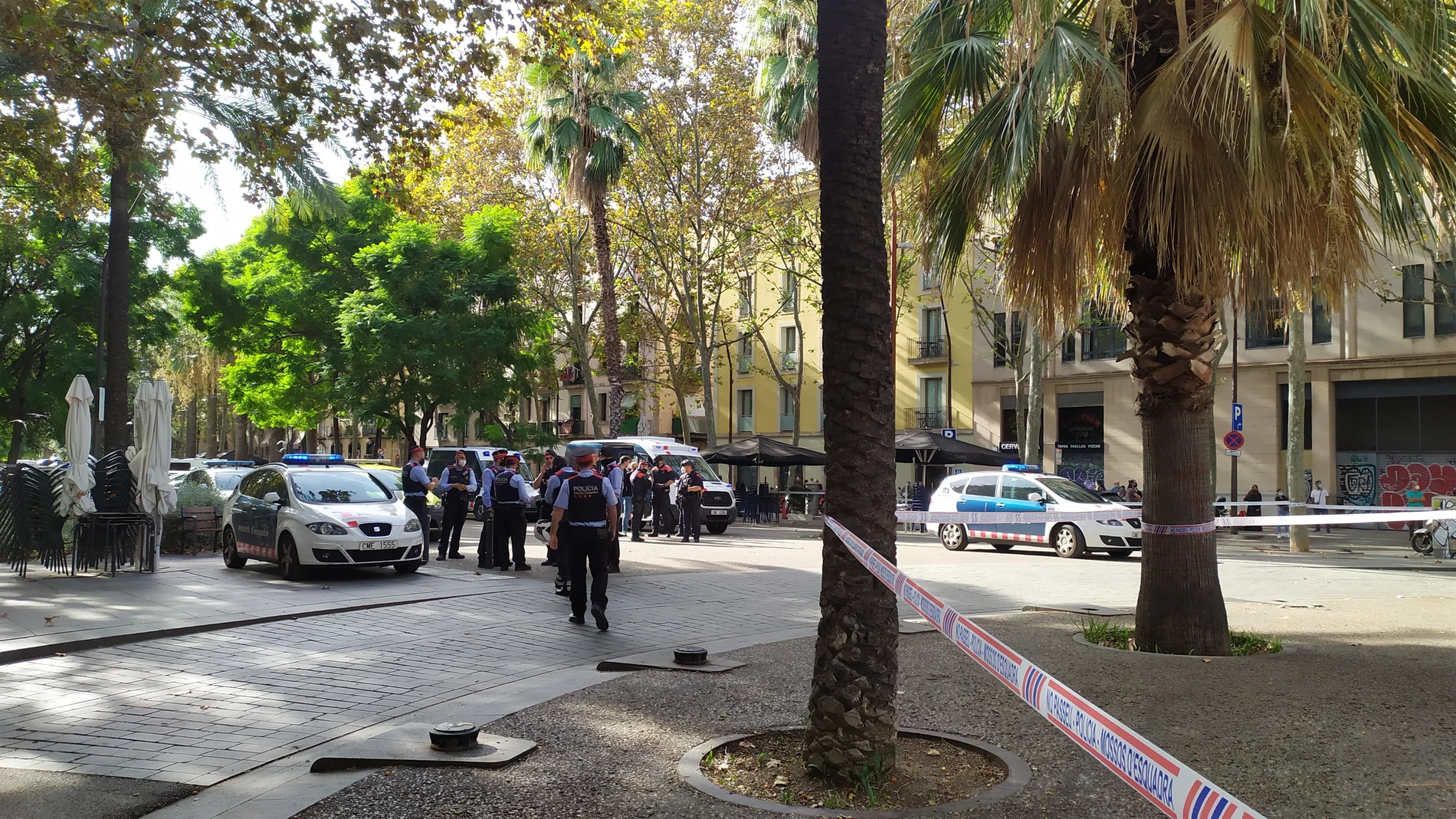 Macroperativo en el Raval contra la venta de droga, la semana pasada. EUROPA PRESS